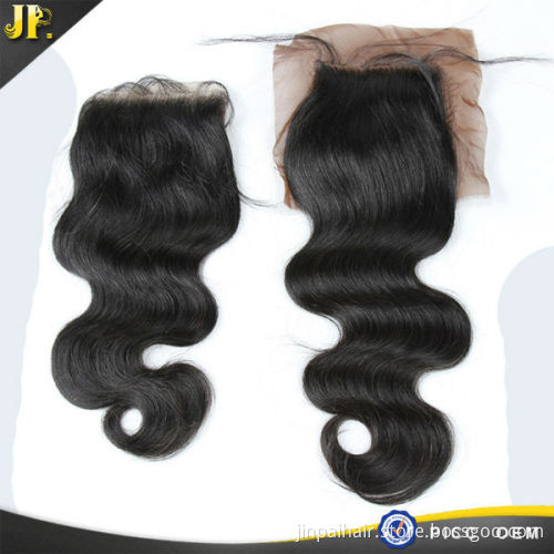 High Quality Human Hair Breathable Brazilian Body Wave Silk Base Closure